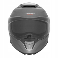 Helmetë moto Nox Jaw N967, flip up, vizor dielli, titanium, L