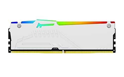 Memorie RAM Kingston FURY Beast 32GB DDR5, 6400MT/s, RGB, e bardhë