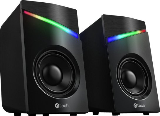 Altoparlantë C-TECH SPK-15, 2.0, RGB, të zi 