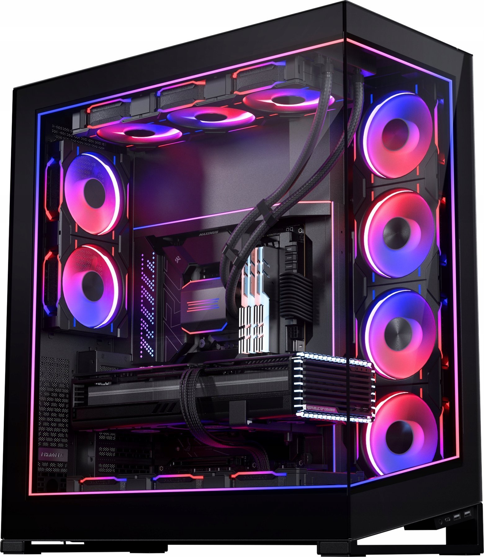 Set ndriçimi DRGB Phanteks NV7 Premium, 4 module LED, për kasë NV7, i zi