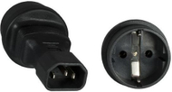 Adapter energjie MicroConnect PE14CEEAD C14 në Schuko, i zi
