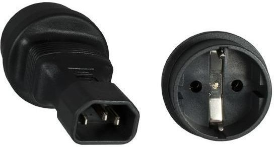 Adapter energjie MicroConnect PE14CEEAD C14 në Schuko, i zi