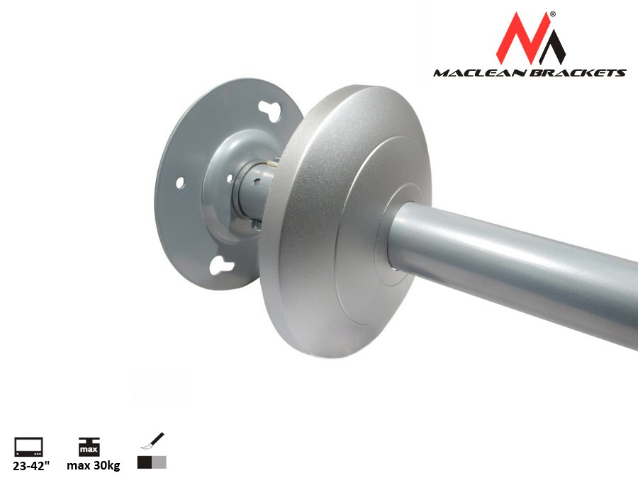 Mbajtëse tavani Maclean MC-504A S, 23-42", 30kg, e argjendtë