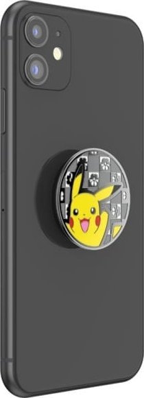 Mbajtëse telefoni PopSockets Pokémon Enamel Hey Pikachu, PopGrip zëvendësues, shumëngjyrëshe