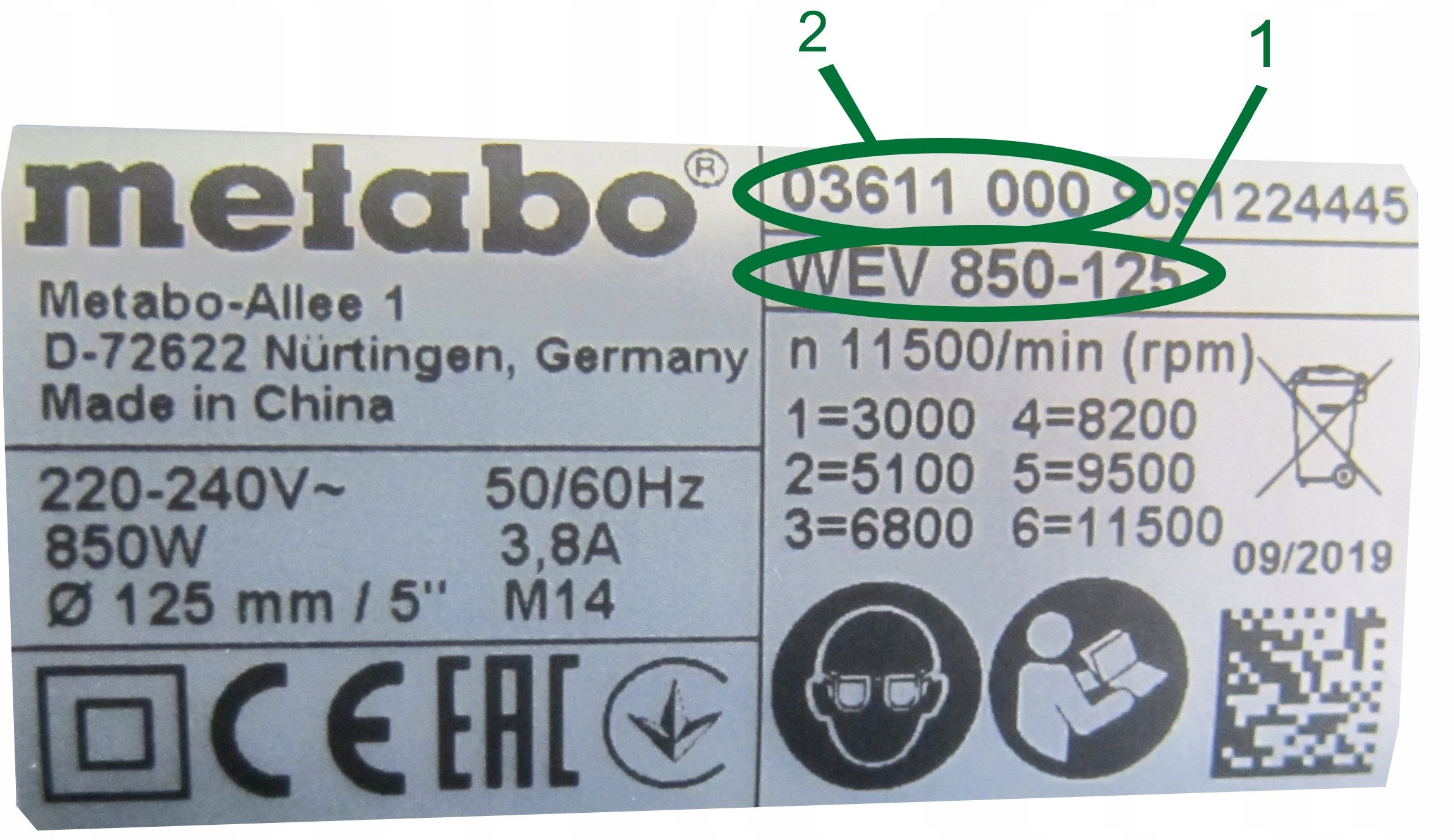Bateri për vegla Metabo 316045190, 10.8V, 2.0Ah Li Ion