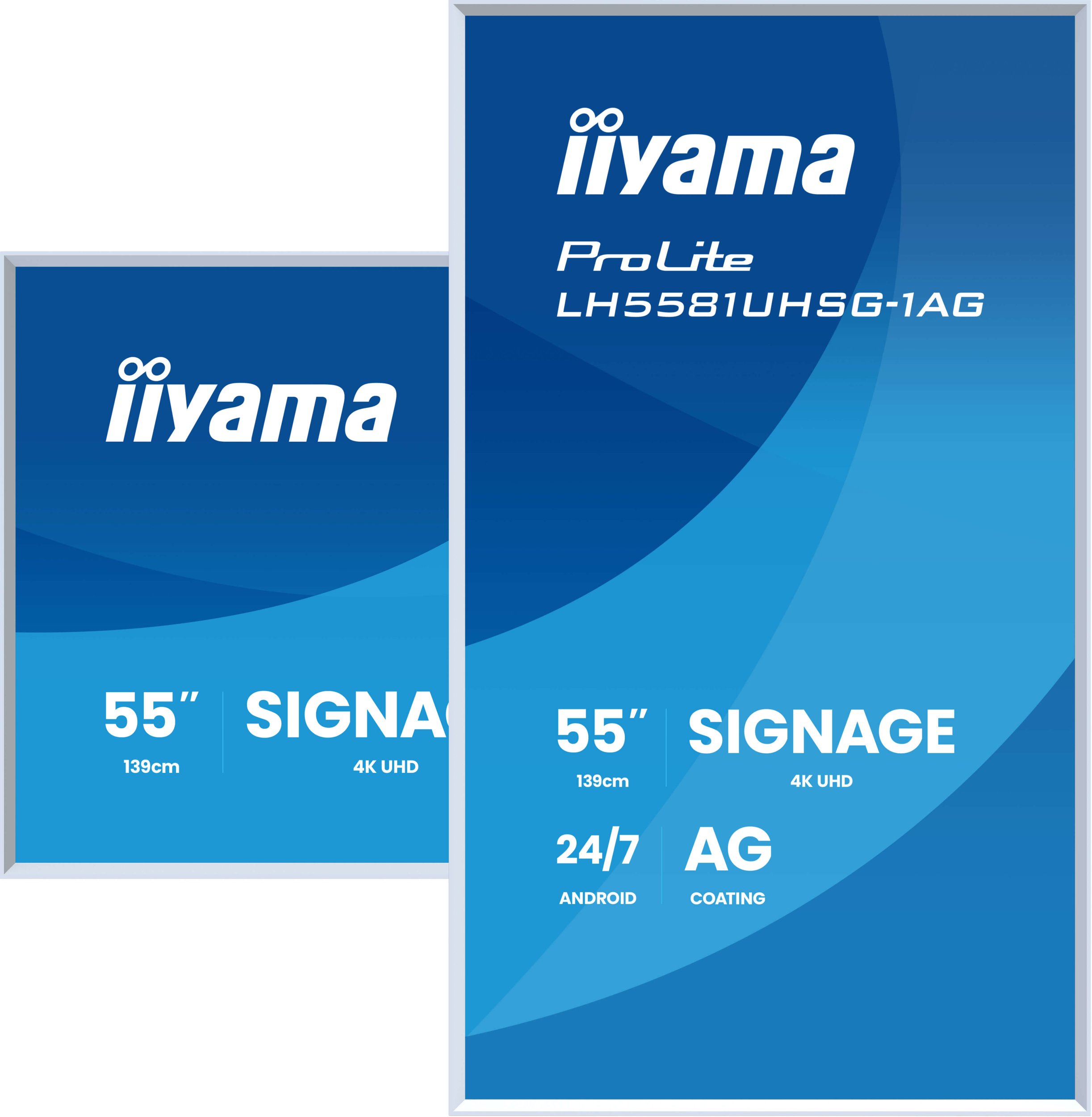 Ekran profesional Iiyama LH6581UHSG-1AG, 65", 4K Ultra HD, i bardhë