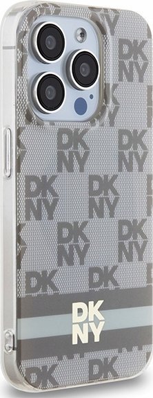 Kapak telefoni DKNY DKHMP14XHCPTSE, për iPhone 14 Pro Max 6.7", hardcase MagSafe, bezhë me kuadrate