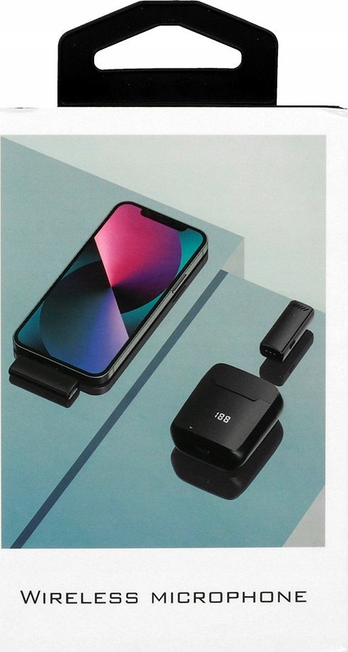 Mikrofon wireless lavalier S11, lidhje Lightning, kuti karikimi, i zi