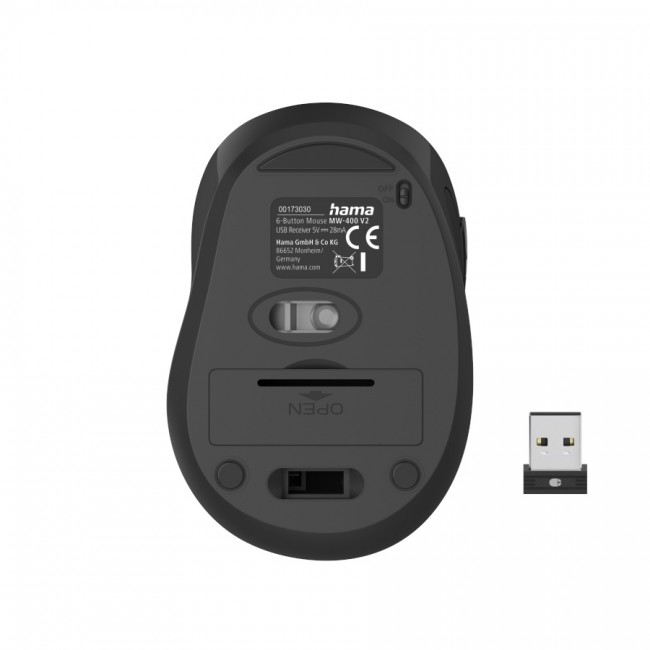 Maus wireless Hama MW-400 V2, optik, 6 butona, jeshil e zi