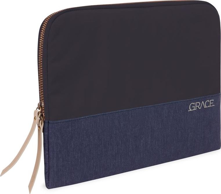 Mbështjellëse laptopi STM Grace 13", poliestër, mbyllje me zinxhir, blu e errët