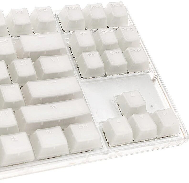 Tastierë gaming Ducky One 3 Aura White TKL, Cherry MX Speed Silver, RGB, e bardhë