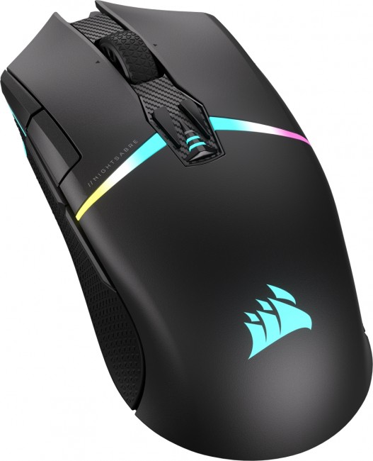 Mouse gaming Corsair NIGHTSABRE Wireless, 26000 DPI, pa tela, i zi