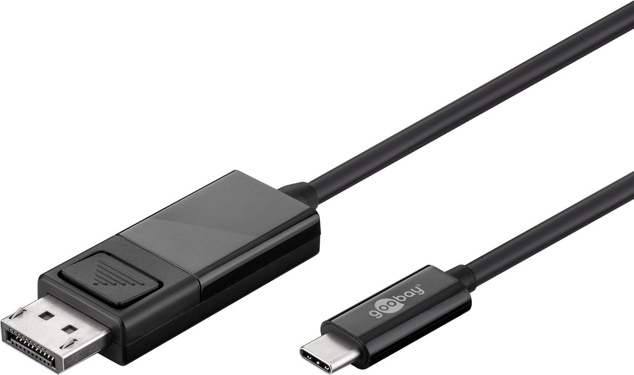 Kabllo Goobay USB-C në DisplayPort, 1.2 m, e zezë