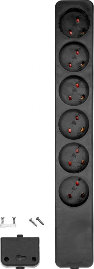 Kabllo vazhduese ProXtend Danish IT, 6 priza, e zezë