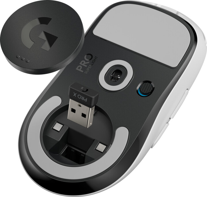 Maus Logitech G Pro X Superlight, i bardhë