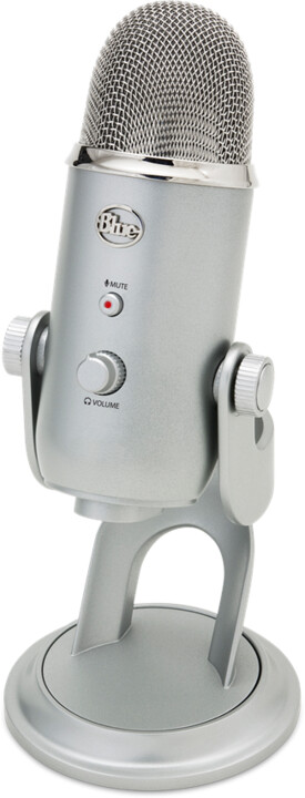 Mikrofon Blue Yeti, i argjendtë