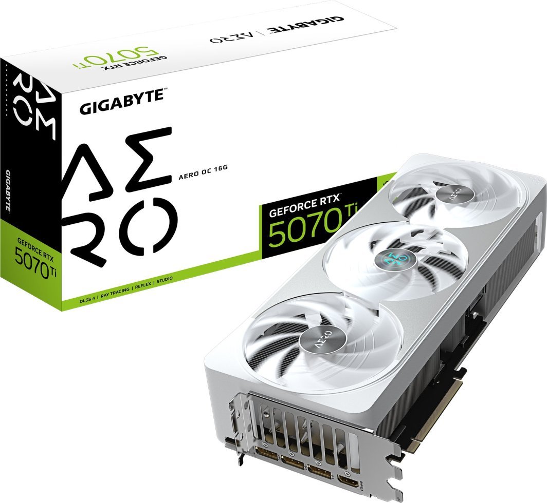 Kartelë grafike Gigabyte GeForce RTX 5070 Ti Aero OC, 16GB GDDR7