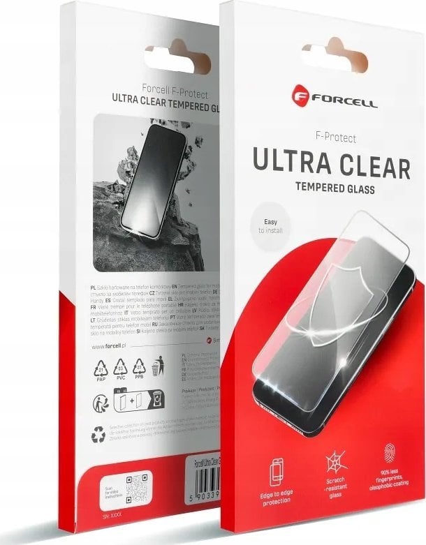 Qelq mbrojtës Forcell Ultra Clear për Xiaomi Redmi Note 13 5G Note 13 Pro 5G, me kornizë, i zi