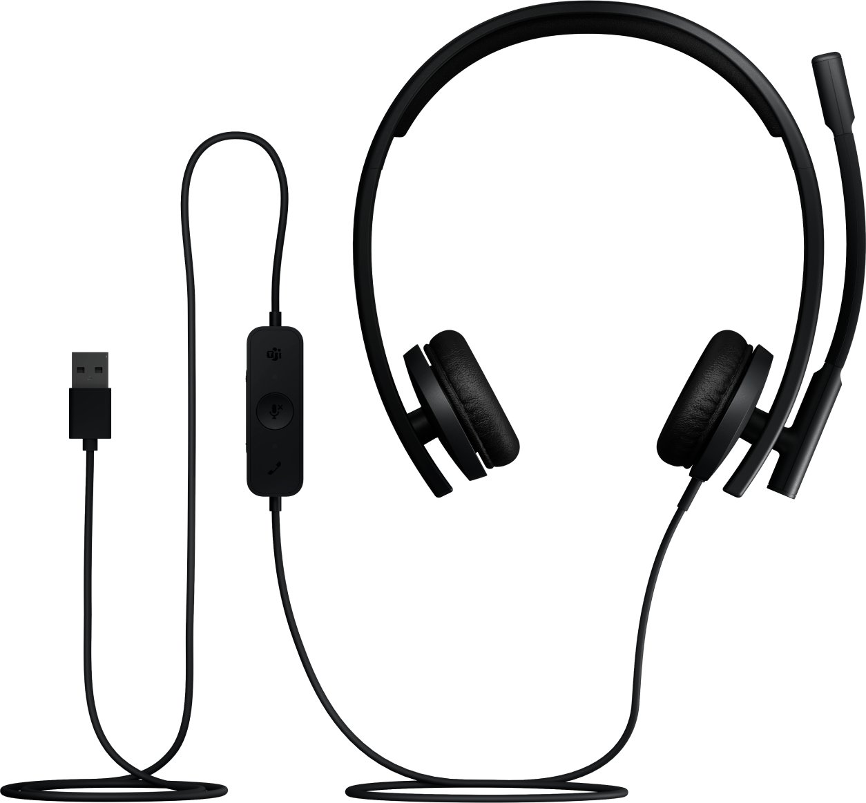 Слушалки со микрофон Logitech H570e, USB, поништување бучава, црни