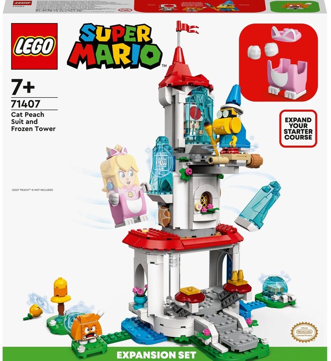 Set zgjerimi LEGO® Super Mario™ 71407 Peach the Cat and the Ice Tower, 494 pjesë