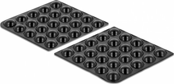 Këmbëza gome vetëngjitëse DeLOCK 18309, rrethore 10 x 3 mm, set 50 copë, të zeza