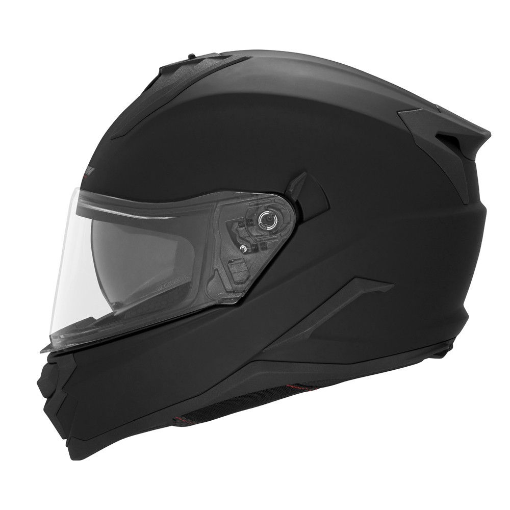 Helmetë integrale moto Nox N304S, polikarbonat, sistem double D, e zezë