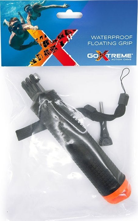 Dorezë notuese EasyPix GoXtreme Floating Grip, për kamera aksion, me rrip dore, e zezë portokalli