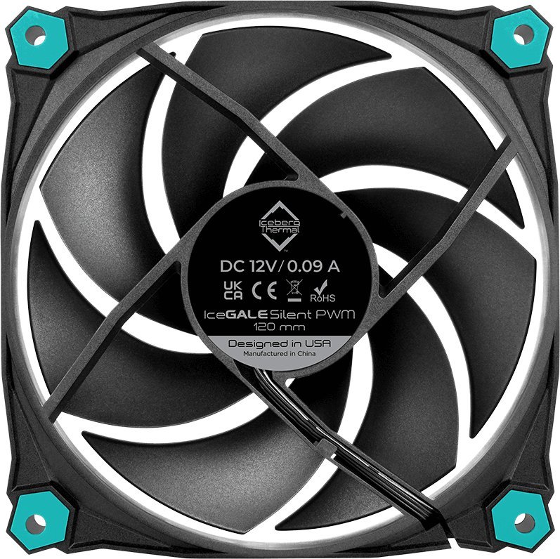 Ventilator PC Iceberg Thermal IceGALE Silent PWM, 120mm, set 3 copë, i zi