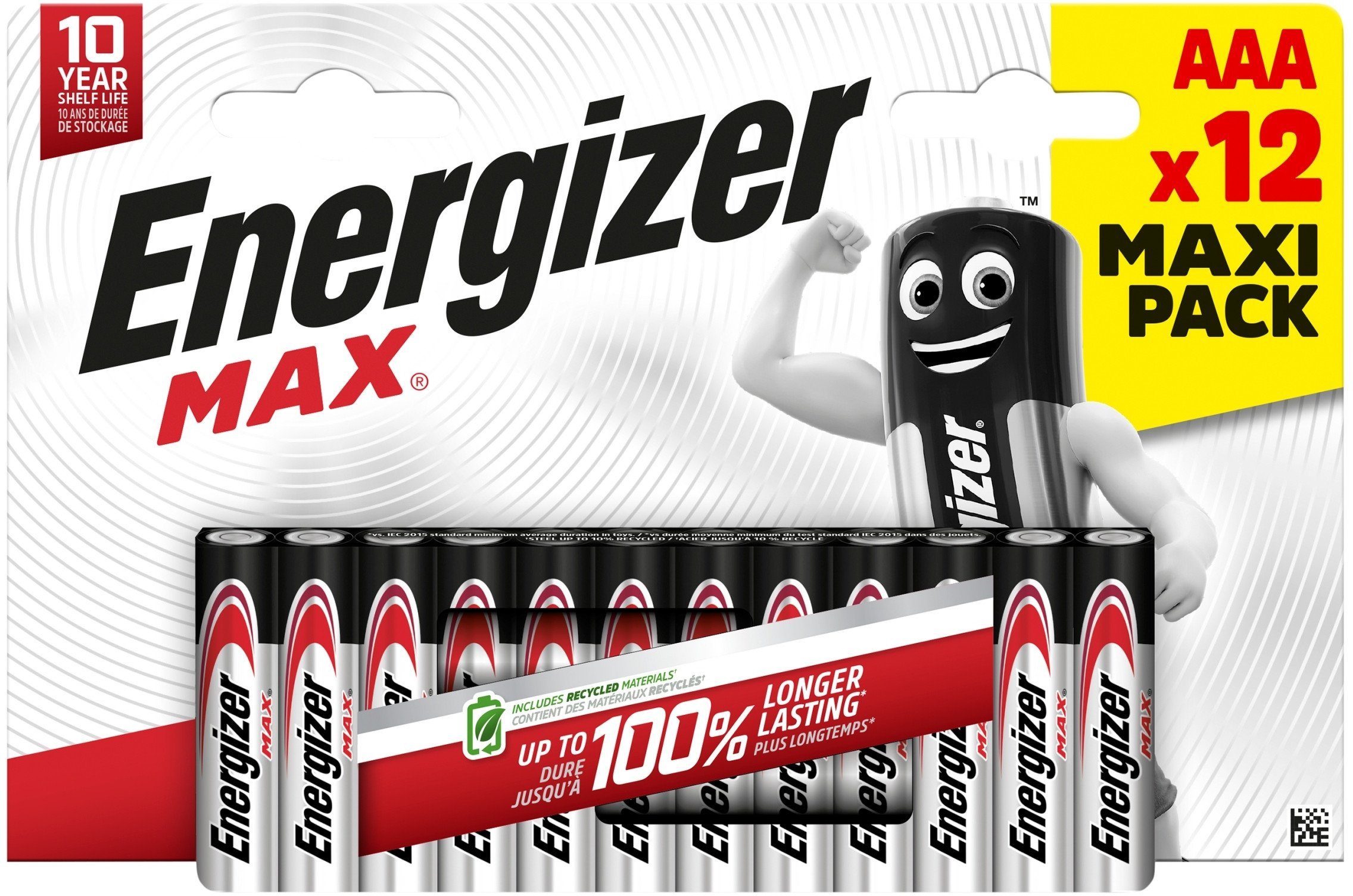 Bateri alkaline AAA Energizer Max, paketa 12 copë