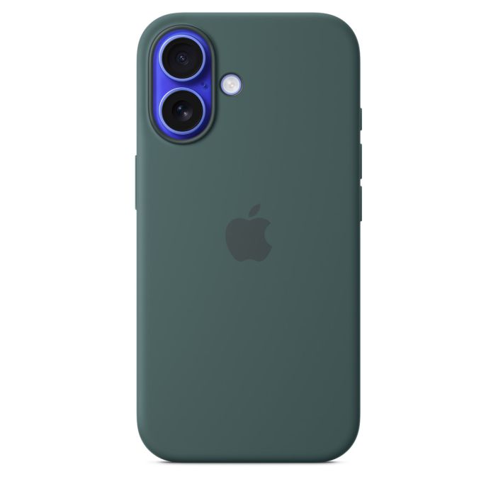 Apple iPhone 16 Silicone Case with MagSafe, Lake Green (Seasonal) 2