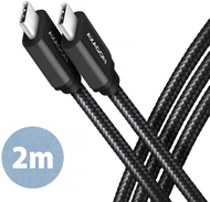 Kabllo AXAGON USB-C - USB-C SPEED USB3.2 Gen 1, PD60W 3A, 2m, e zezë