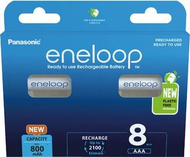 Bateri të rikarikueshme Panasonic Eneloop AAA, 800mAh, set 8 copë