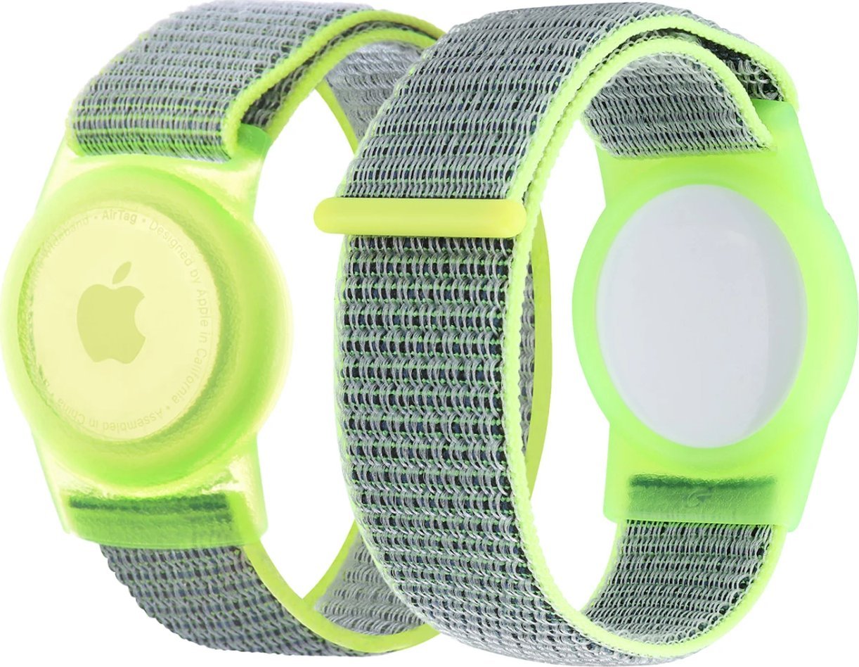 Rrip për AirTag Mobile Origin AirTag Strap, najlon elastik, i gjelbër