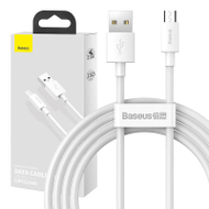 Kabllo USB Baseus Simple Wisdom BSU2080, USB A në microUSB, 1.5 m, e bardhë