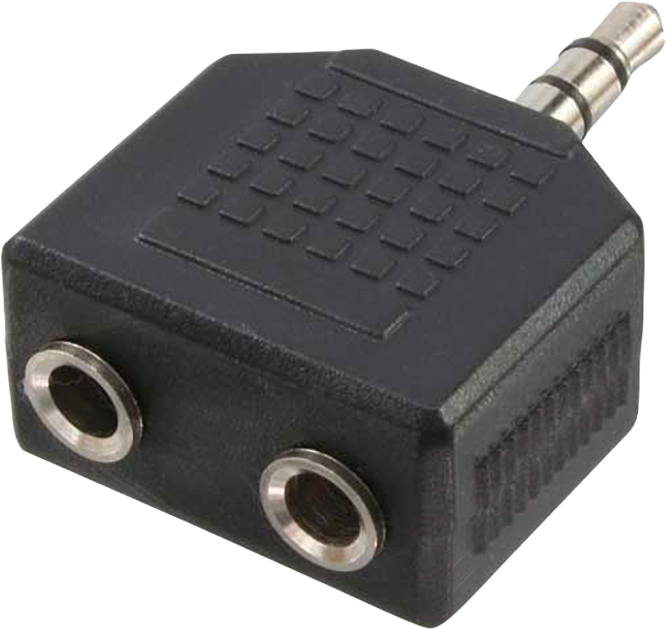 Adapter audio LogiLink CA1002, Jack 3.5mm në 2x Jack 3.5mm, i zi
