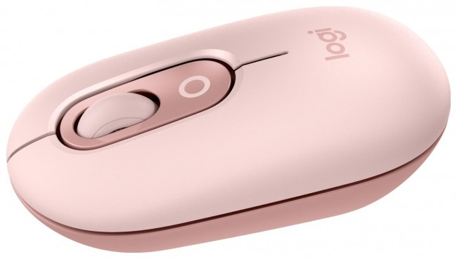 Maus Logitech POP Wireless, me buton emoji, SilentTouch, rozë
