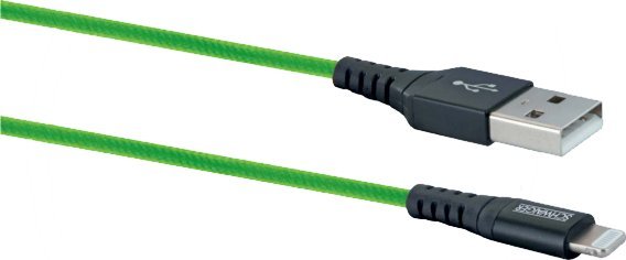 Kabllo USB Schwaiger LPRO420501, USB A në Lightning, 1.2 m, jeshile