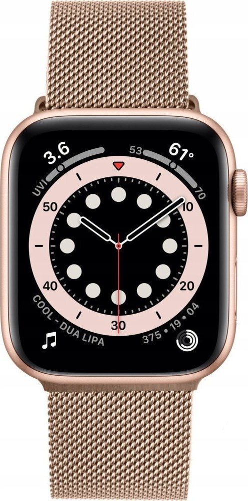 Rrip metalik FIXED Mesh Strap për Apple Watch 38/40/41mm, rrjetë çeliku, rose gold