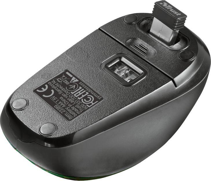 Maus Trust YVI, wireless, USB, i zi dhe i gjelbërt