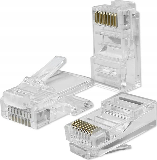 Konektor RJ45 Qoltec Through Plug CAT5e, UTP, Pass Through, 10 copë