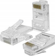 Konektor RJ45 Qoltec Through Plug CAT5e, UTP, Pass Through, 10 copë