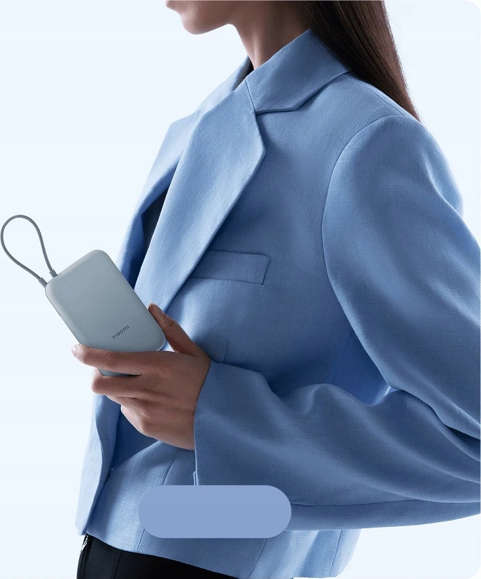 Powerbank Xiaomi 10000mAh, Fast Charge, USB C, bezhë