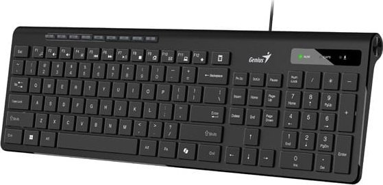 Tastierë Genius Slimstar 230 II Copilot, me kabllo USB, multimediale, e zezë