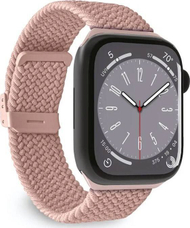 Rrip dore Puro Loop për Apple Watch 38/40/41mm, najlon i gërshetuar, rozë