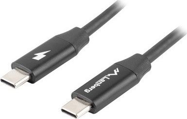 Kabllo USB Lanberg CA-CMCM-40CU-0018-BK, USB-C në USB-C, 1.8m, 60W, e zezë