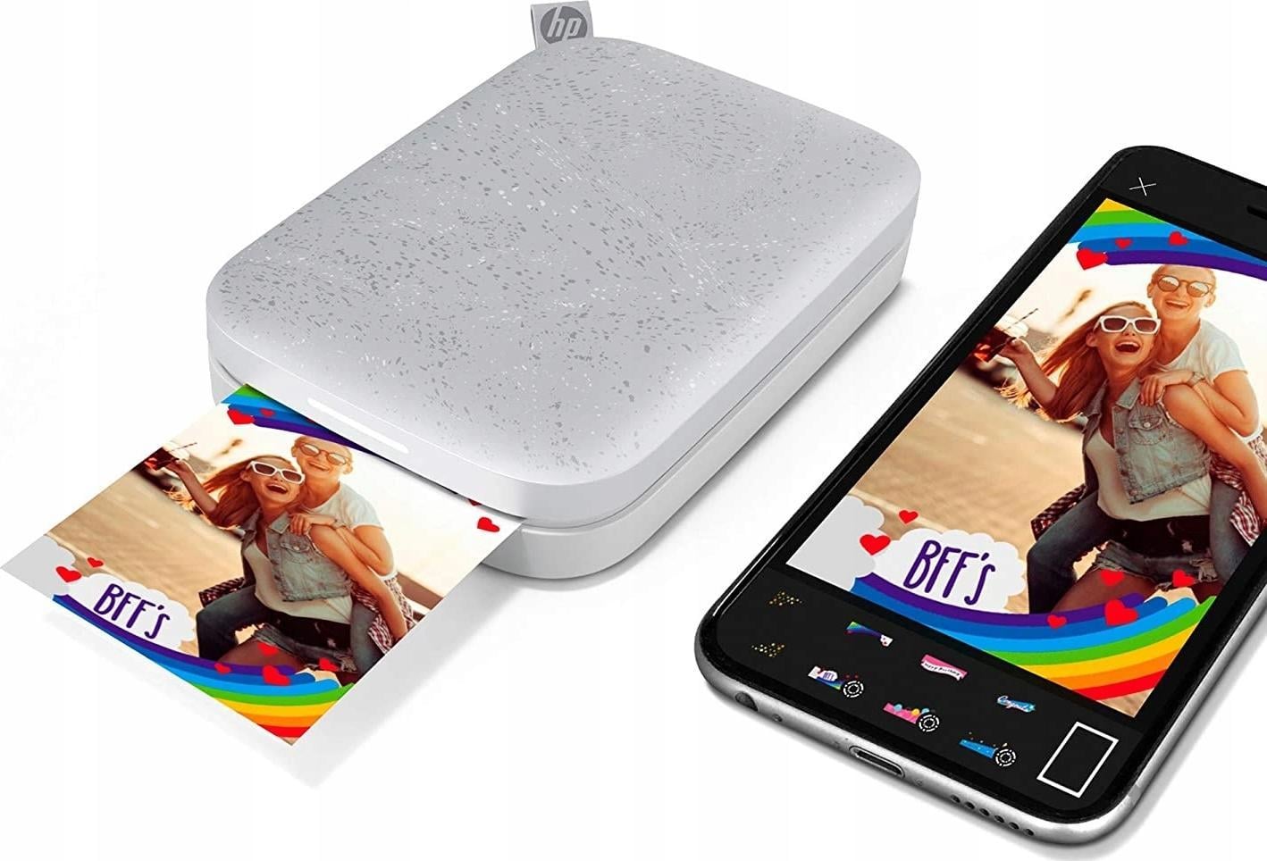 Printer portativ foto HP Sprocket 2nd Edition, Zink, Bluetooth, me letër 2x3" dhe kuti mbrojtëse