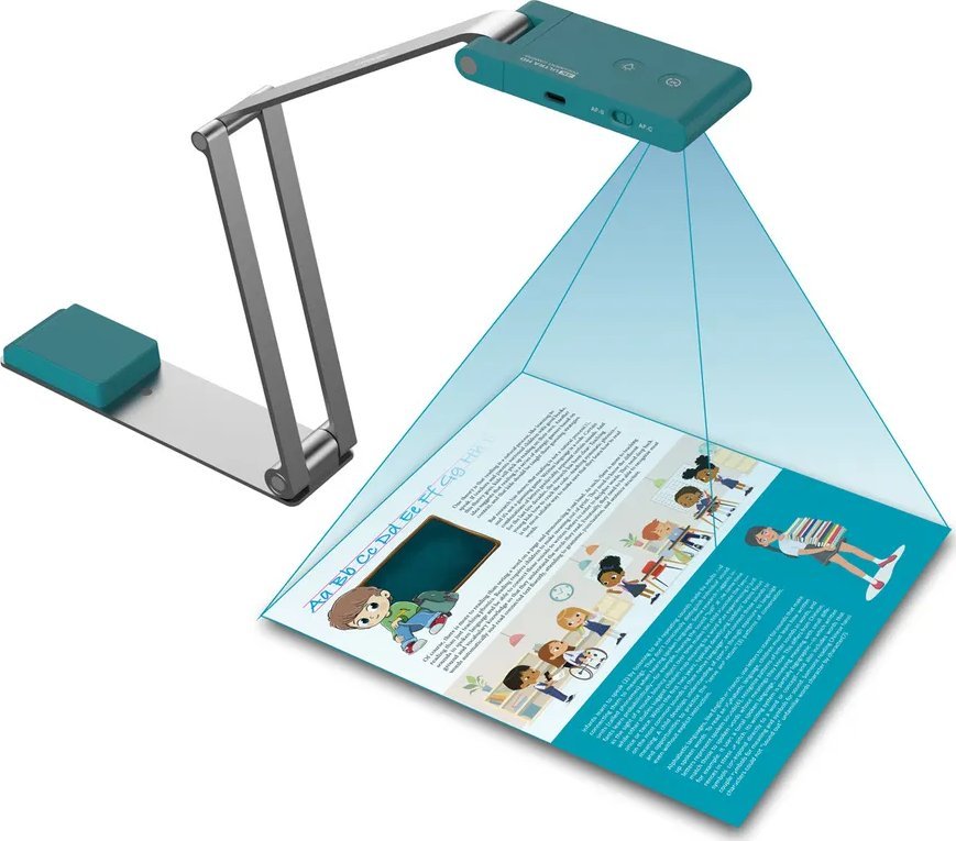 Skaner overhead I.R.I.S. IRIScan Visualizer 7, 4160 x 3120 DPI, format A3, blu arktik argjendtë