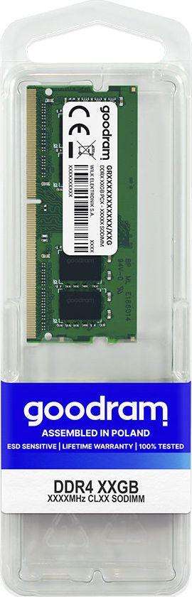 RAM memorie për laptop GoodRam SODIMM, DDR4, 16 GB, 3200 MHz, CL22 (GR3200S464L22 / 16G)