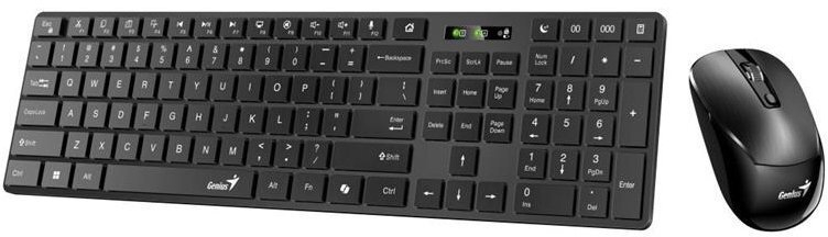 Set tastierë dhe maus Genius SlimStar 8250, wireless, layout CZ/SK, i zi