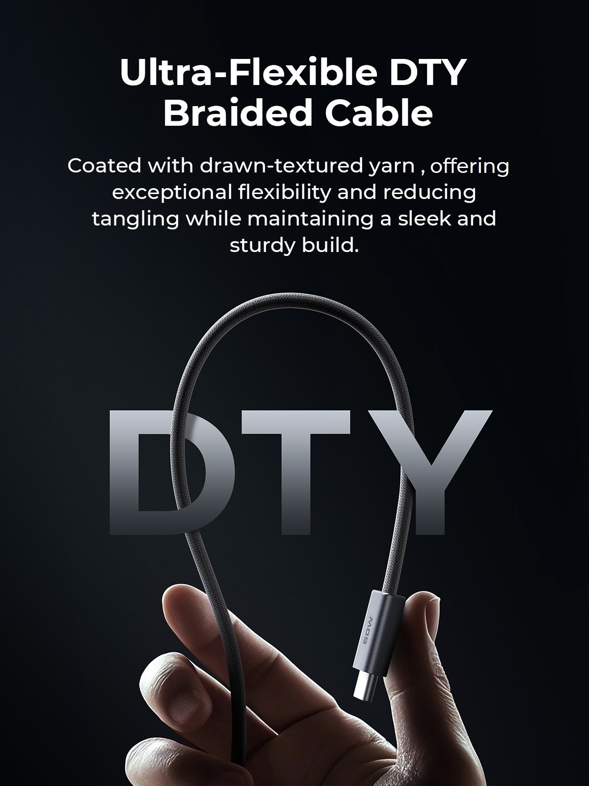 Кабел USB C во C Aukey Circlet Blink CB-DCC242, 1.8m, 240W, плетен